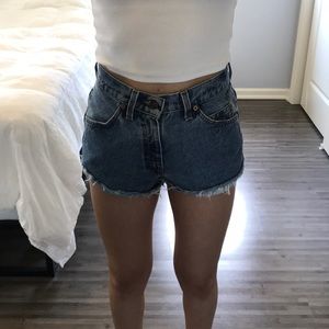Denim shorts